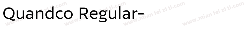 Quandco Regular字体转换